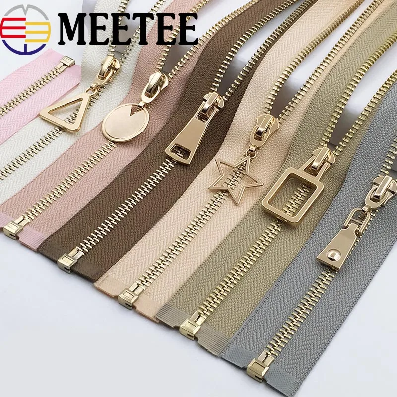 Meetee 5# открытые металлические молнии DIY эко-молния для шитья пуховая сумка куртка молния одежда декоративные аксессуары