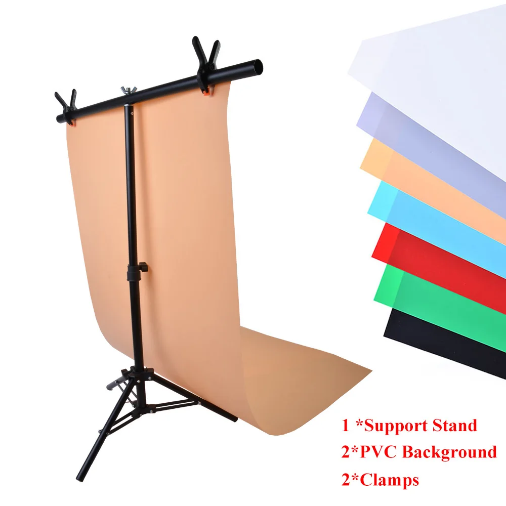 Оссветильник ительная стойка для фотосъемки с Т образной рамой 76x68 см 2 зажима 3 5