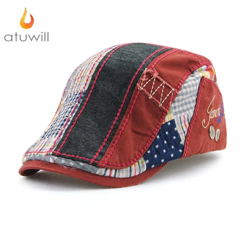 Atuwill England Style Cotton Berets Hat Flat Caps for Men Peaky Blinders Women boina hombre feminina boinas para homens |