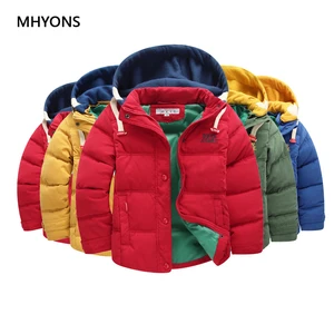 Детская теплая куртка 2019, зимняя детская верхняя одежда, повседневная теплая куртка с капюшоном для мальчиков, водонепроницаемая одежда, теплые пальто для мальчиков