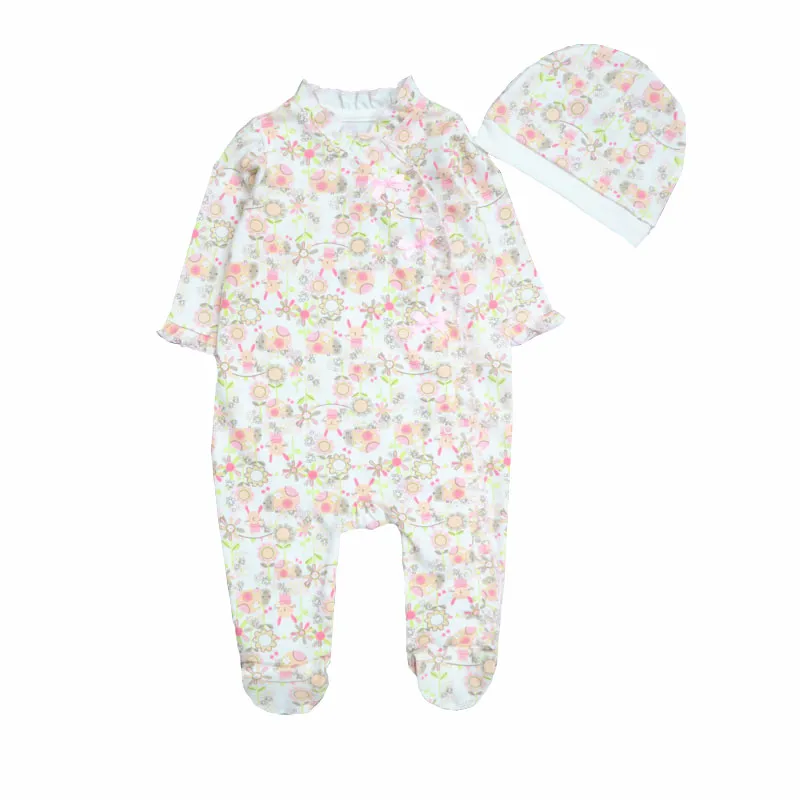 2019 Fashion Baby Boys Girls Clothes 100%Cotton Infant Jumpsuits Rompers With Caps Full Sleeve Roupas de bebe |