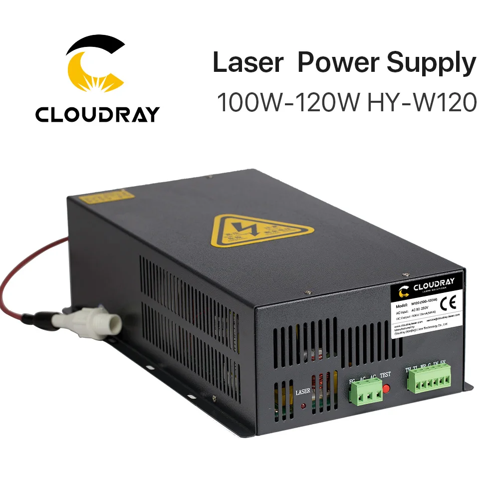 Cloudray 100-120 Вт CO2 лазерный источник питания для CO2 лазерной гравировки резки HY-W120 T/W серии