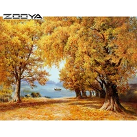 autumn day in the lake diy diamond painting set square resinstone diamond painting wall decoration patchwork unfinish f335