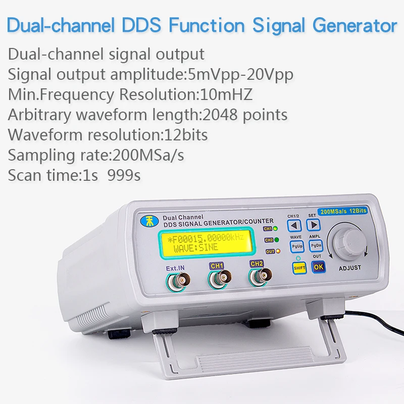 200MSa/s12bits10MHz цифровой контроль двухканальный DDS функция сигнала Генератор