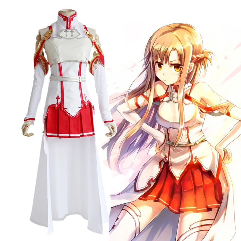 С рисунком из аниме мастера меча Косплей Аниме Sword Art Online костюмы Арка призрачная