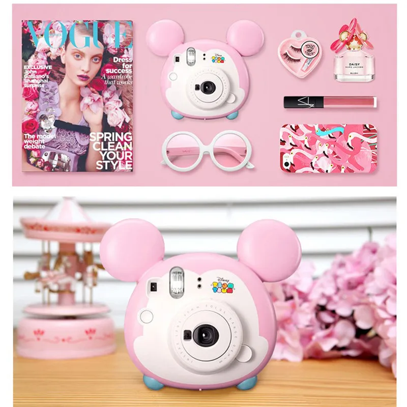 Fujifilm Instax розовый Стиль Мини Мгновенный фильм Камера для Polaroid Моментальное фото в