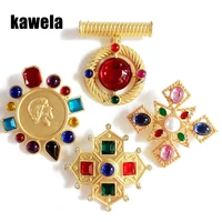oriental sweet fashion valentines jewelry geometric cute brooches human face cross accessories
