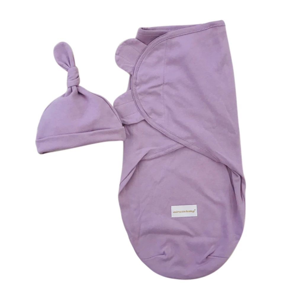 Loozykit 2 Pieces Set Newborn Swaddle Wrap+Hat Cotton Baby Receiving Blanket Bedding Cartoon Cute Infant Sleeping Bag For 0-6M - Цвет: Style 15