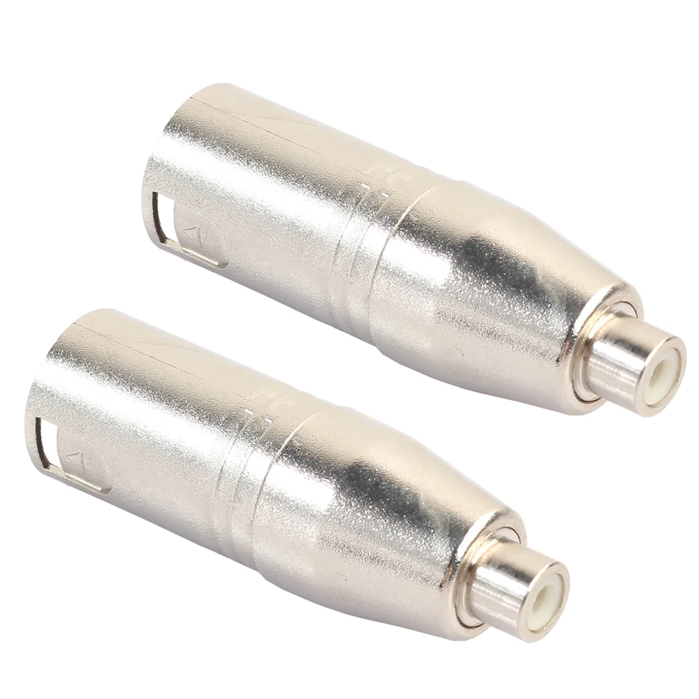 2 шт./лот металла XLR 3 контактный разъем для гнездовой RCA аудио адаптера Hi Fi