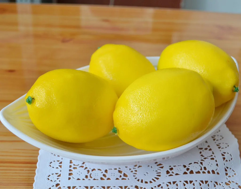 10 шт. имитация пузырей поддельный лимон фрукты искусственные овощи фруктовая