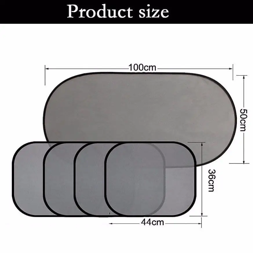 Сетчатые чехлы для солнцезащитных теней 5 шт./компл. на присоске окна автомобиля