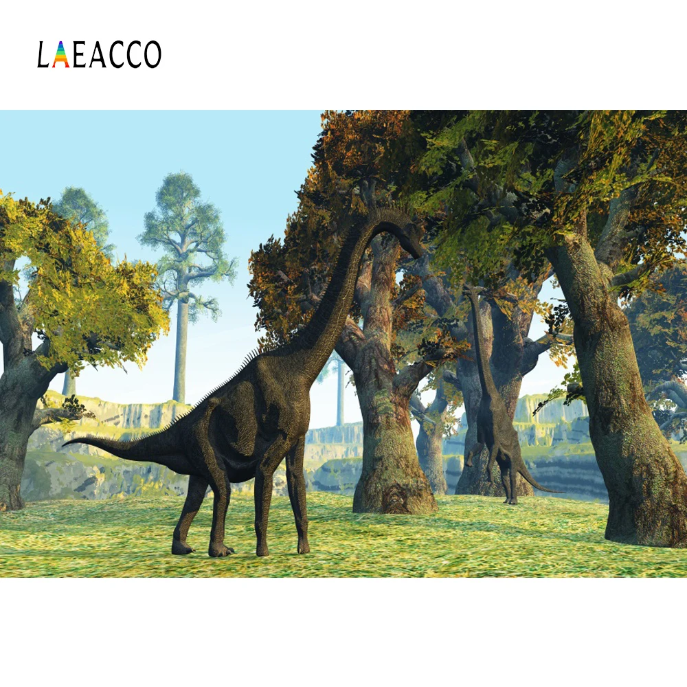 Laeacco Park Jurassic Dinosaur Forest Baby Party Photography Backgrounds Customized Photographic Backdrops For Photo Studio | Электроника