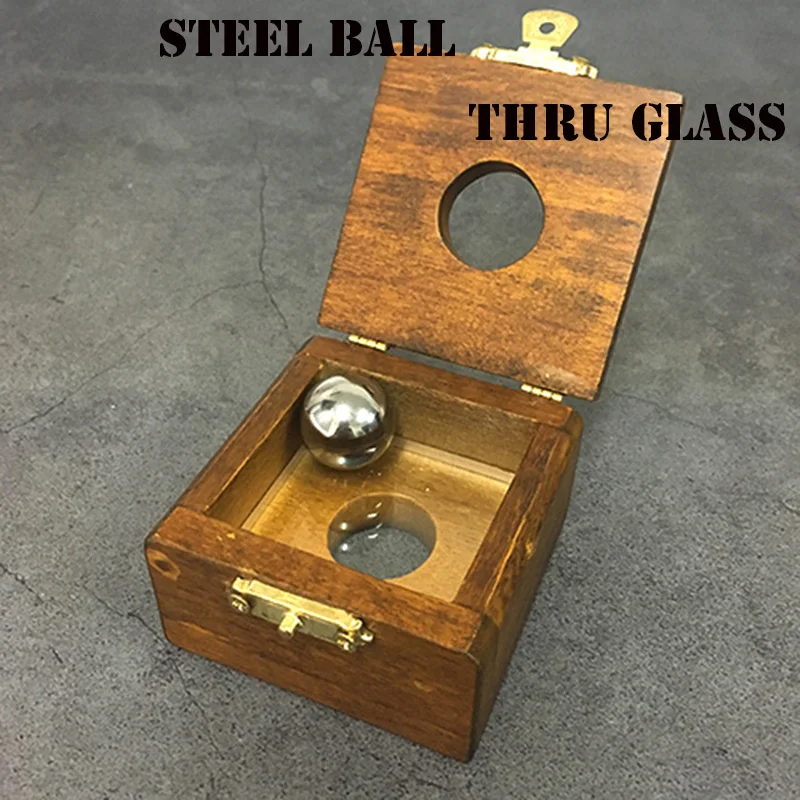 

Steel Ball Thru Glass Magic Tricks Penetration Solid through Solid Magia Magician Close Up Illusions Gimmick Prop Fun Mentalism