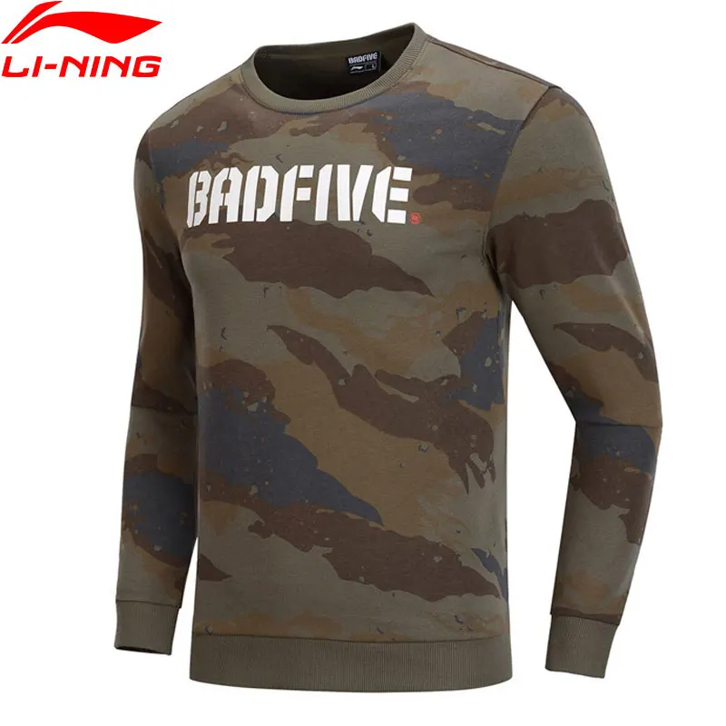 Li-Ning мужской баскетбольный свитер BAD FIVE обычный крой 88% хлопок 12% полиэстер
