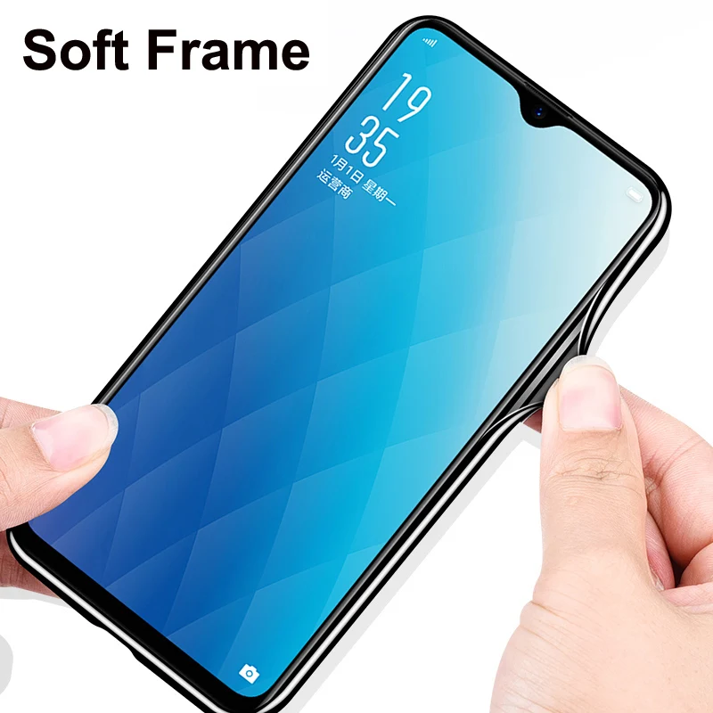 Чехол для OPPO F9 с изображением цветов и мультипликационных героев Синий чехол из