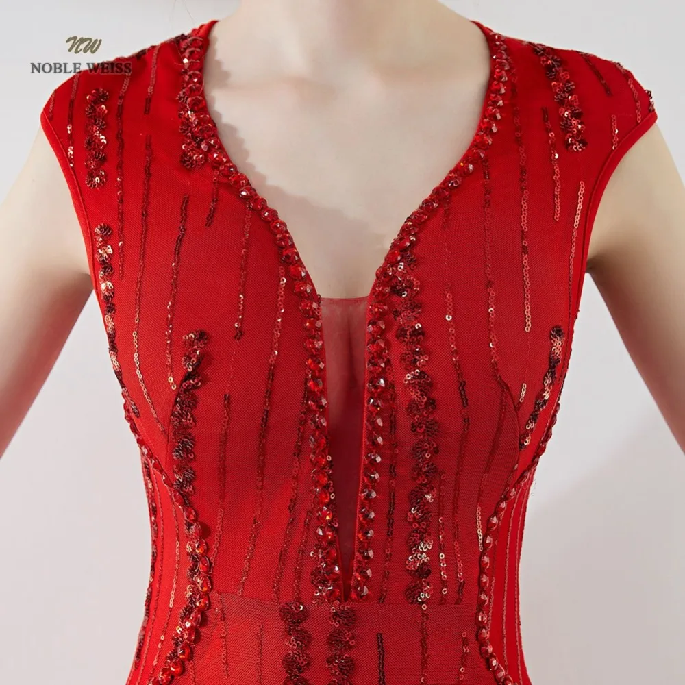 Элегантное Длинное платье русалки вечернее Платье синее блестящее Бисероплетение сексуальное вечернее платье с v-образным вырезом платье для выпускного вечера
