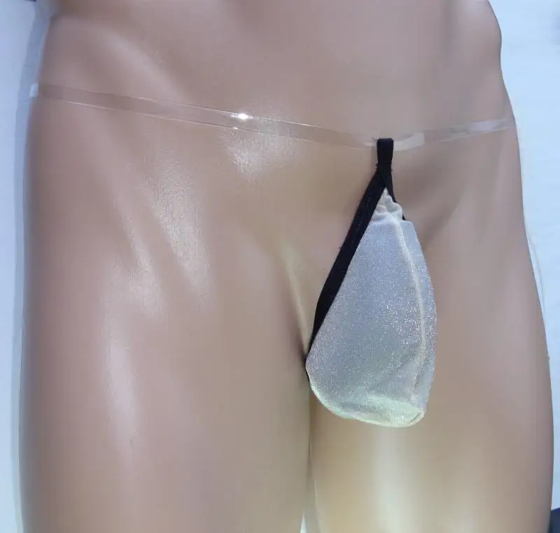 Мужские прозрачные блестящие стринги Невидимый ремень|male panties|transparent panties menmale