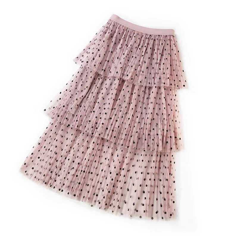 2019 весеннее Новое поступление милая многослойная юбка феи с высокой талией Faldas