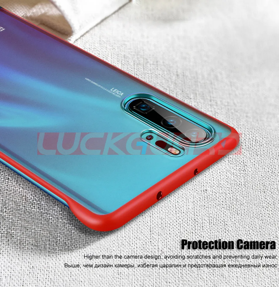 Матовый Прозрачный Бескаркасный чехол для телефона с кольцом для huawei P20 P30 Pro mate 10 20 Honor V20 20 Pro Роскошный Жесткий чехол Funda