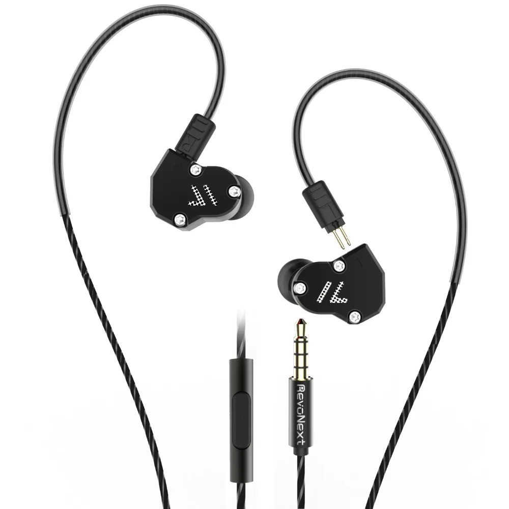 RevoNext QT2 наушники 2DD + 1BA арматура и динамическая гибридная гарнитура Hi Fi глубокий