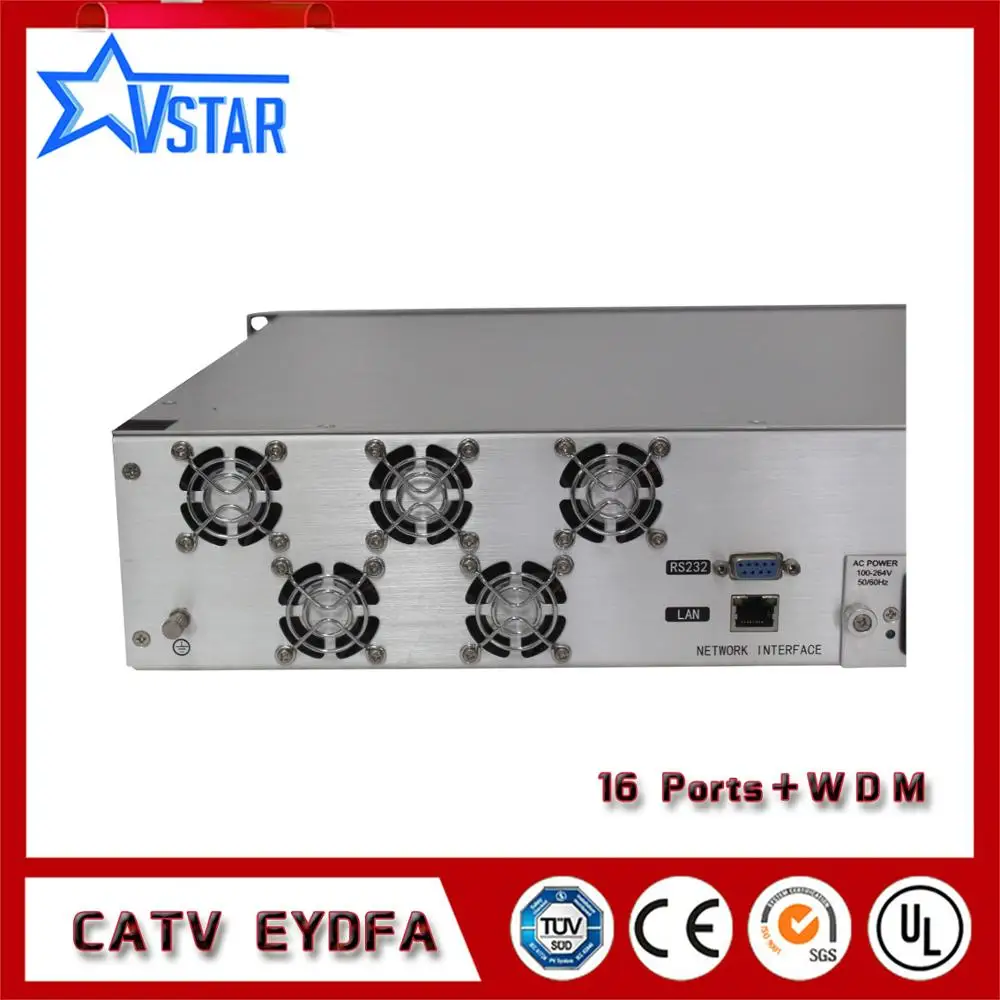 Высокая мощность CATV 1550 EDFA | мульти-выходы CATV EYDFA | 1550nm EYDFA 16* 22dBm
