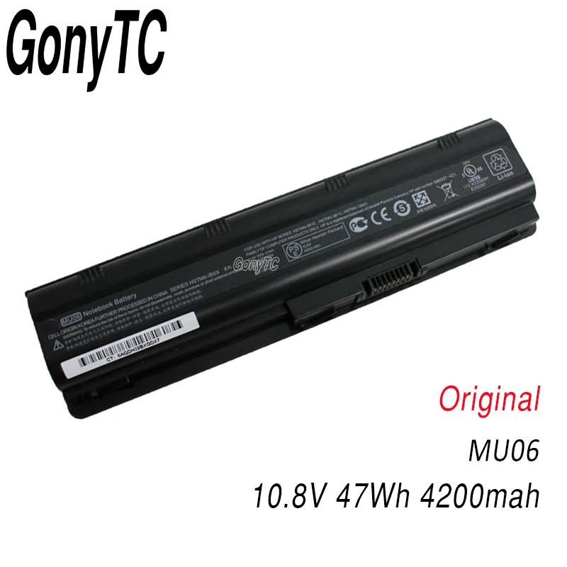 Black Аккумулятор для ноутбука hp MU06 593562-001 593553-001 для Compaq notebook 593554-001 593554-001 Для Pavilion G6 G7 Dv5 - Цвет: Black