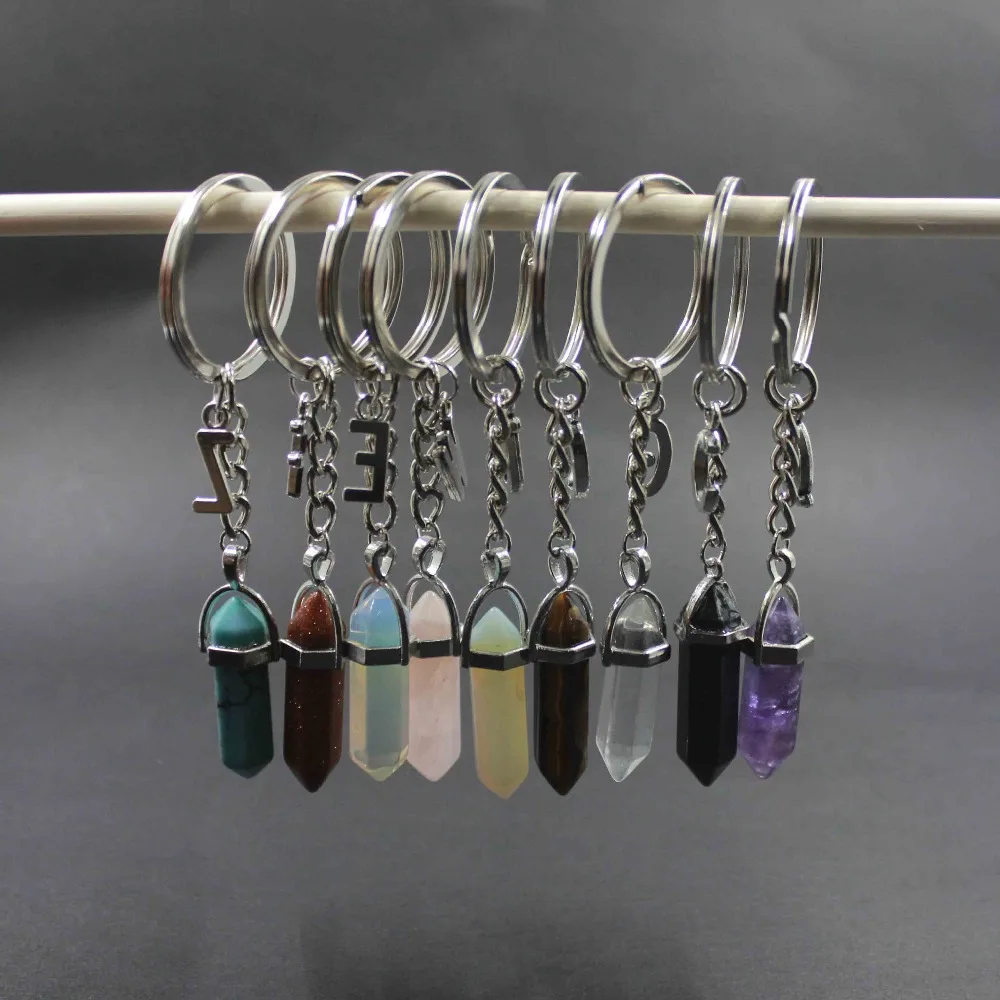 Подвеска из камня и хрусталя, с подвеской Alphbet, 1 шт., KC016