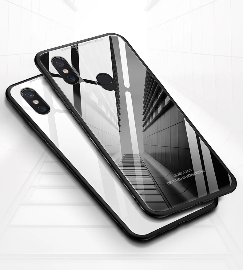 Для Xiaomi Mi Max 3 чехол Роскошный Глянцевый закаленное стекло мягкая силиконовая рамка противоударный жесткий чехол для xiomi Xiaomi Mi Max 3 Max3