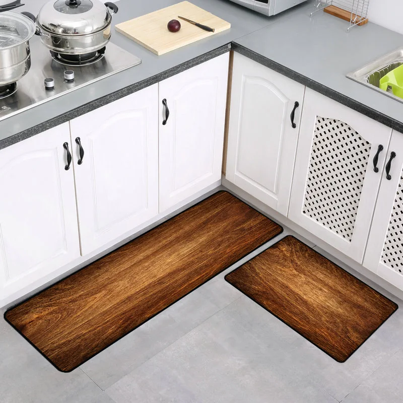 Wood 8 LOUTASI деревянный нескользящий кухонный коврик длинный коврик для ванной современный входной коврик Впитывающий Коврик для спальни гостиной напольный коврик - Цвет: Wood 8