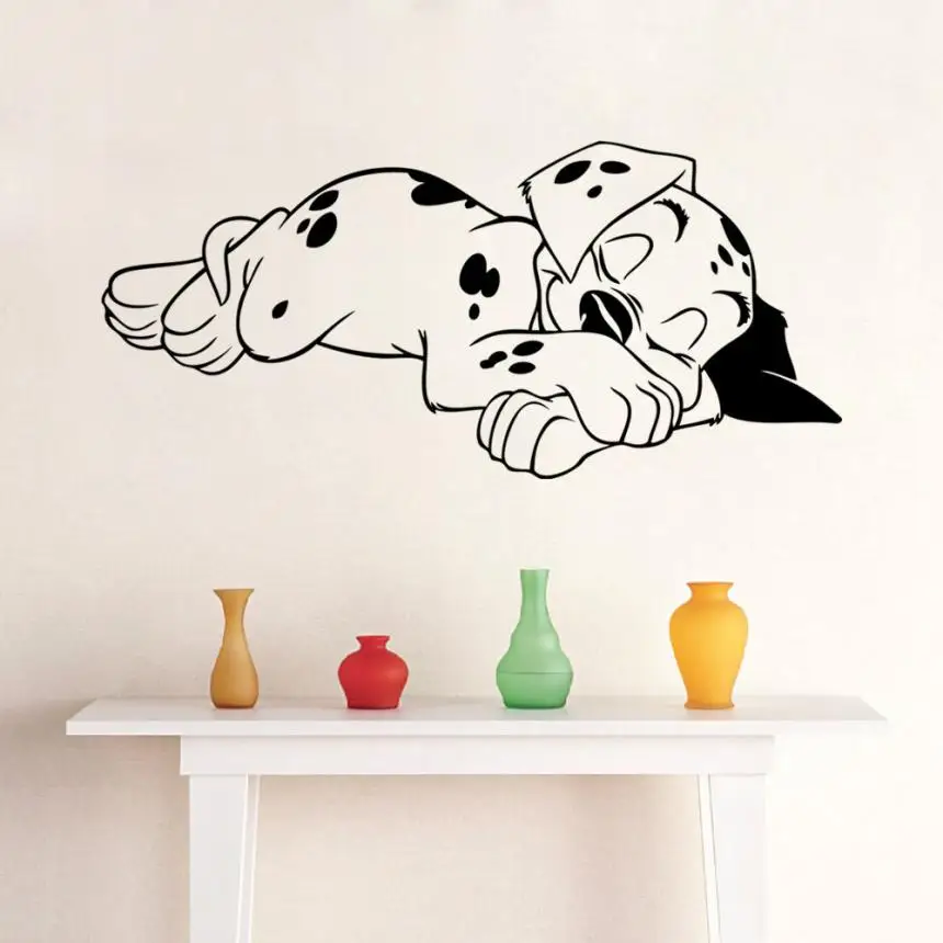 Home Decor Sleeping Puppy Bedroom Wall Stickers Vinyl Decals wall sticker Deco mirror AU7 | Дом и сад