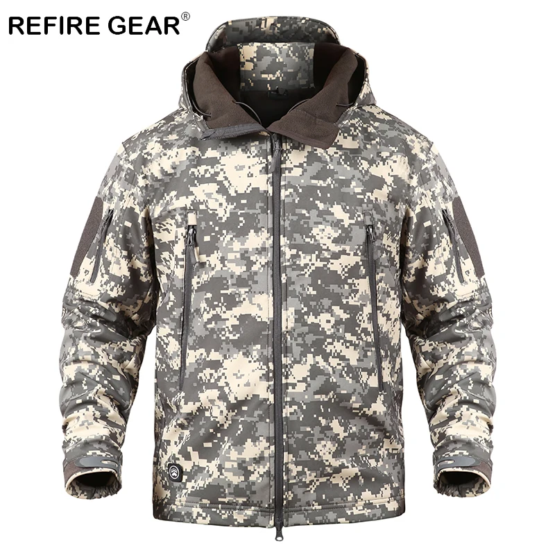 Мужская тактическая камуфляжная куртка ReFire Gear военная ветровка с мягкой