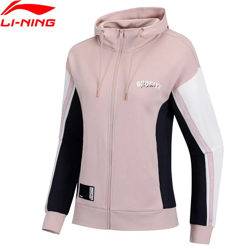 Li-Ning женские баскетбольные толстовки 82% хлопок 18% полиэстер обычная посадка