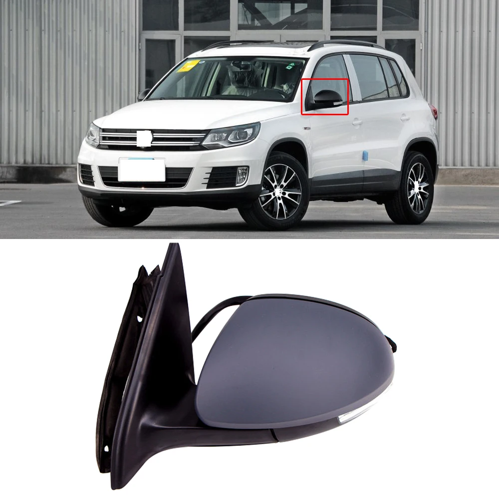 Capqx 6/9/1,8 мм для VW Tiguan 2009- автомобиль внешнее, заднего вида зеркало со светодиодный ным индикатором боковой реверсивное зеркало в сборе
