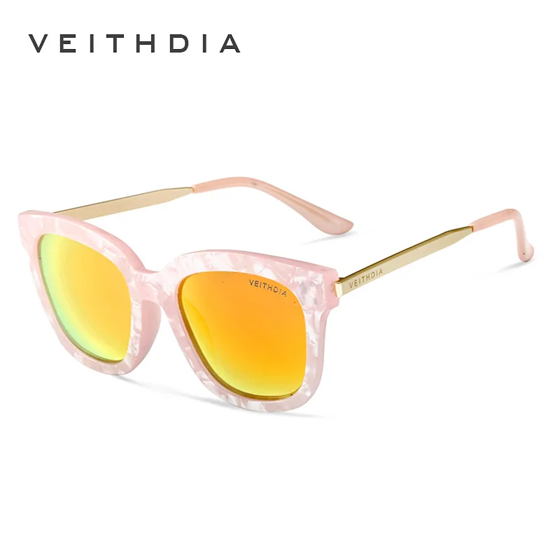 VEITHDIA с УФ защитой TR90 Для женщин солнцезащитные очки поляризованные зеркальные