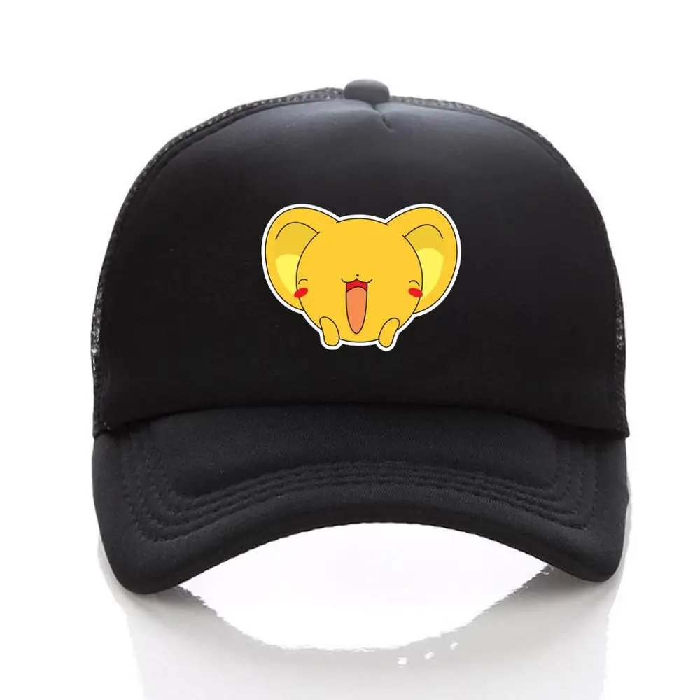 Япония Аниме Cardcaptor Sakura шляпа Женская Мужская Черная бейсбольная Кепка Snapback Регулируемая сетчатая Кепка Косплей печать Солнцезащитная шляпа - Цвет: 03