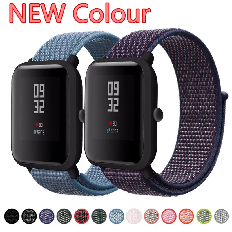 Нейлоновая петля тканый ремешок для Xiaomi Amazfit ремешок Bip часы ремешок для Huami Amazfit Bip/GTS Смарт часы браслет