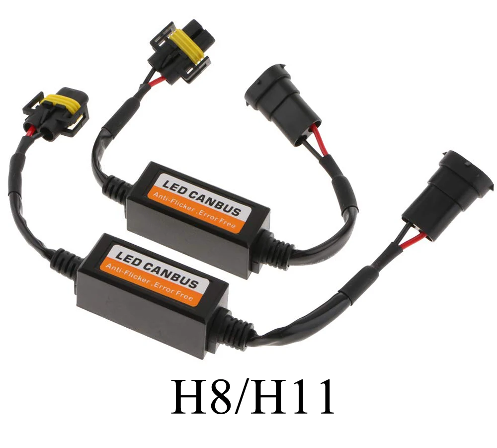 AICARKAS H7 H4 H11 HB3 HB4 9007 H3 H1 Автомобильные светодиодные фары Противотуманные лампы без ошибок нагрузки резистор Canbus декодеры провода Жгут адаптер