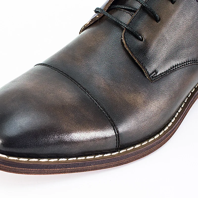 Модная мужская обувь в деловом стиле Новинка 2019 года классические кожаные