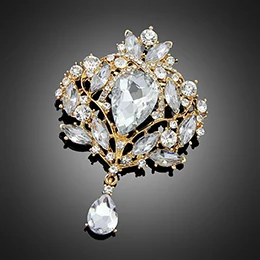 gold white Высокое качество, Элегантная Брошь на булавке, пуговицы, кристалл, бижутерия, одежда, интимные украшения, аксессуары, броши, сделай сам, для свадьбы - Цвет: gold white