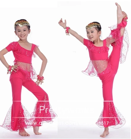 Бесплатная доставка платье для танца живота девочек размеры от 110 до 140 см Размеры