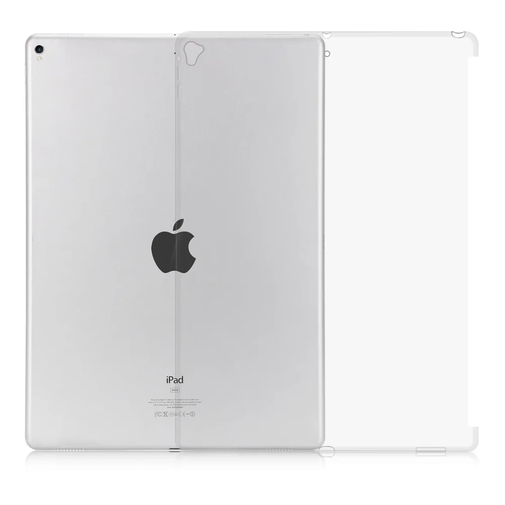 / Чехол для iPad Pro 12,", силиконовый чехол, мягкий чехол на заднюю панель для iPad 12,9 дюймов, подходит для смарт-клавиатуры, чехол, противоударный чехол - Цвет: clear white