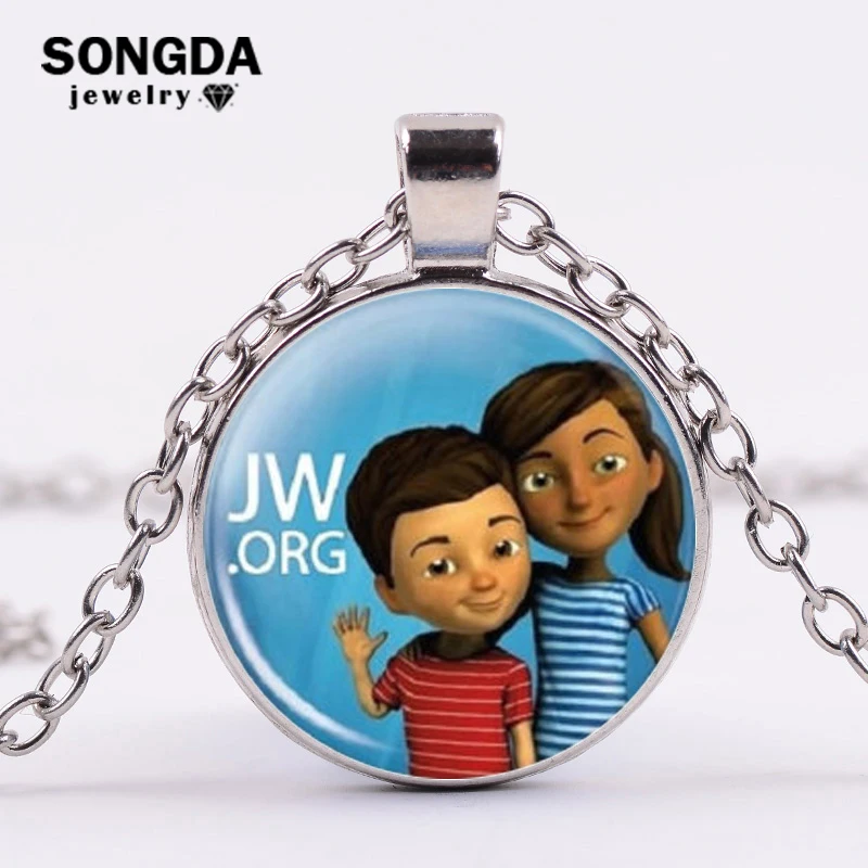 SONGDA Blue JW.ORG ожерелья и сувениры с длинной цепочкой на свитер со стеклянной