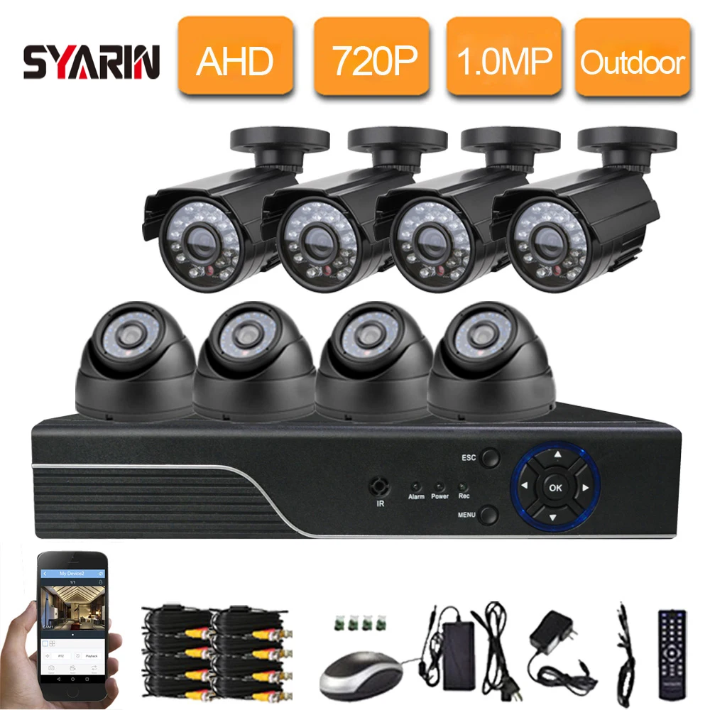 8CH 1080N HDMI DVR 1mp 720P HD Крытый видео безопасности Камера Системы 8 канальный Система AHD