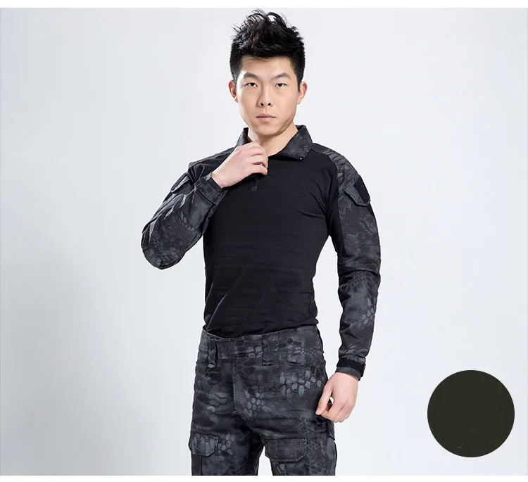 

Brand Frog Tactical Multi CS Expand Military Shirts Male Long-Sleeve Python Camouflage Combat Uniforms Overalls Casual Clothes