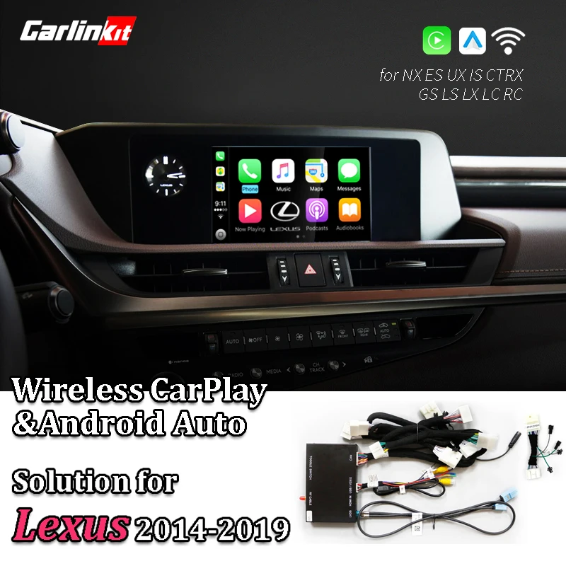 Беспроводной CarPlay для Lexus NX ES US iS CT RX GS LS LX LC RC 2014 мультимедийный интерфейс & Android auto