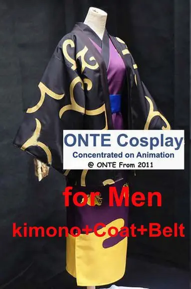 Новинка Костюмы для косплея takasugi Синсукэ кимоно Аниме GINTAMA халат индивидуальные COS одежда пальто дропшиппинг - Цвет: Kimono and coat