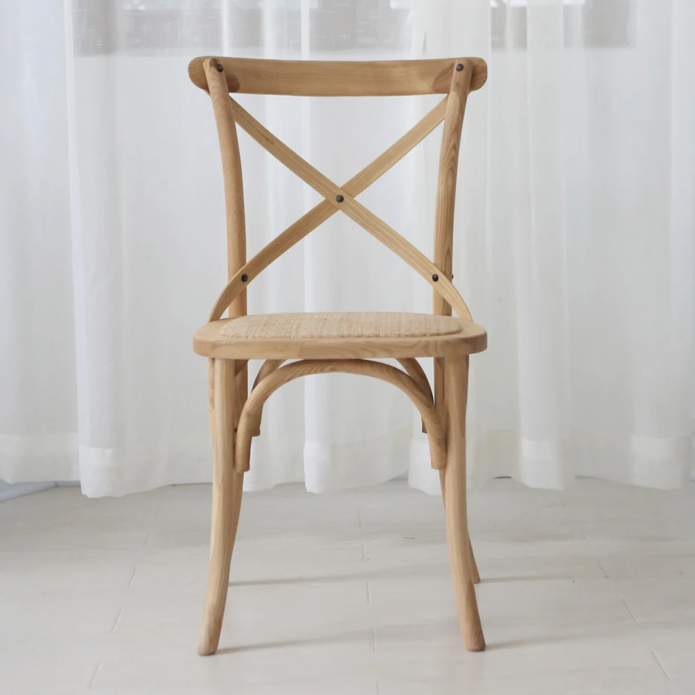 Кантри стул в стиле ретро бревна старый спинка стула деревянный крест