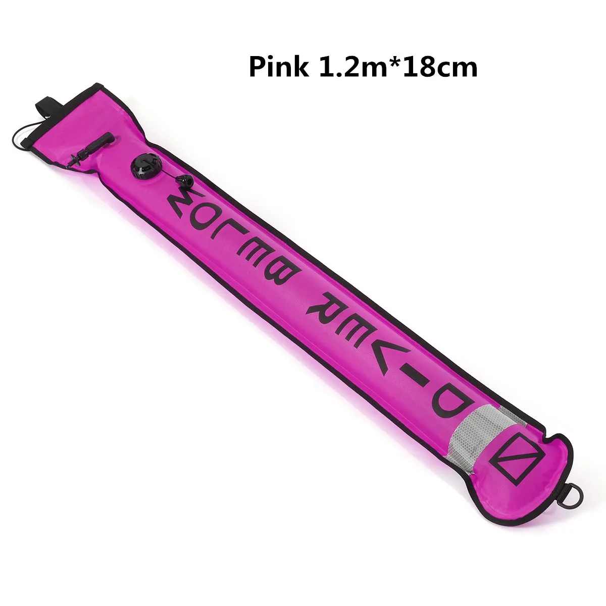 1.2mx18cm pink 1/1. 2/1. 5/1. 8 м буй для дайвинга Дайвинг поверхности маркерный буй SMB подводный Детская безопасность сигнала буй поплавок надувные трубки колбаса - Цвет: 1.2mx18cm pink