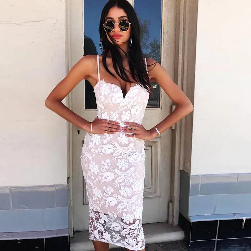 INDRESSME сексуальное кружевное женское Бандажное платье без бретелек с бретельками