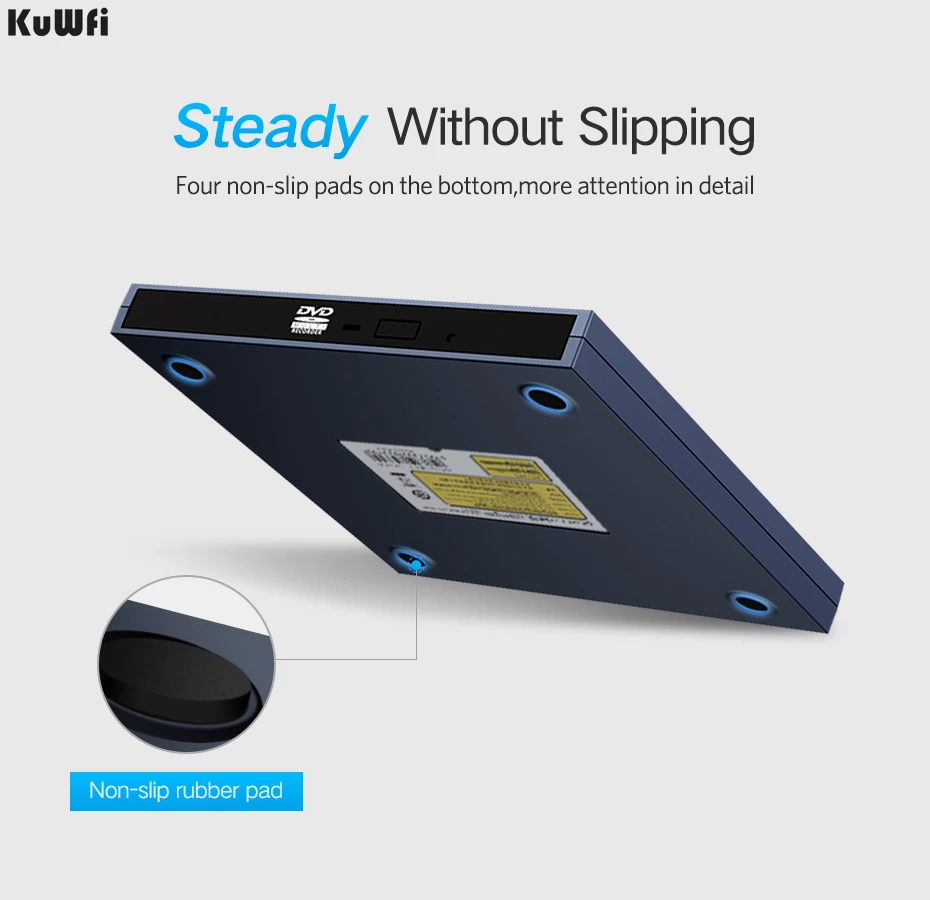 KUWFI USB внешний оптический привод 2 0 CD/DVD ROM Combo DVD RW Встроенная память горелки для Dell